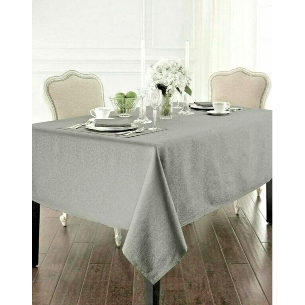 Waterford Christmas Sarah Tablecloth Platinum Wedding Anniversary Holiday 90" Rd